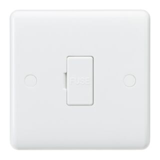 Knightsbridge Curved Edge Fused Spur Unit 13Amp White