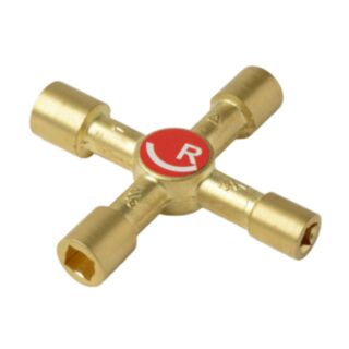 Rothenberger Multi-Purpose 4 Way Key Brass