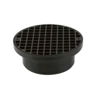 Underground Spare Round Plastic Grid For Drain Black 110mm