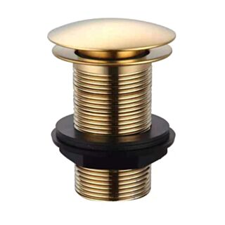 Kartell K-Vit Clicker Basin Unslotted Waste Brushed Brass