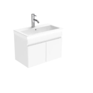 Saneux Air Wall Mounted Two Door Vanity Unit Gloss White 600mm