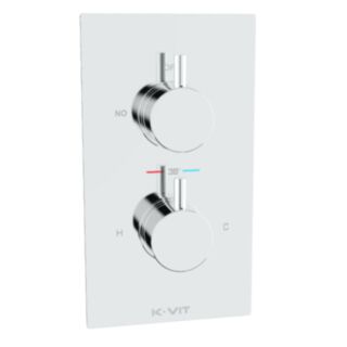 Kartell K-Vit Plan Concealed Thermostatic Shower Valve Chrome