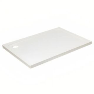 Kartell K-Vit Shower Tray Low Profile Rectangle With Corner Drain 1100x760mm