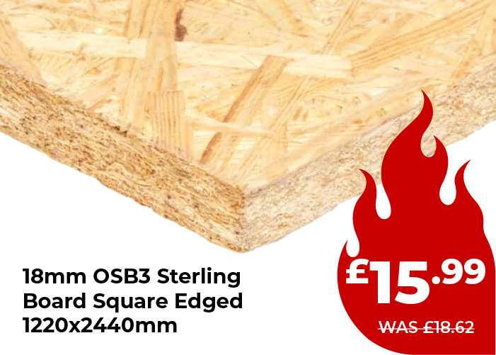 18mm OSB3 Sterling Board Square Edged 1220x2440mm