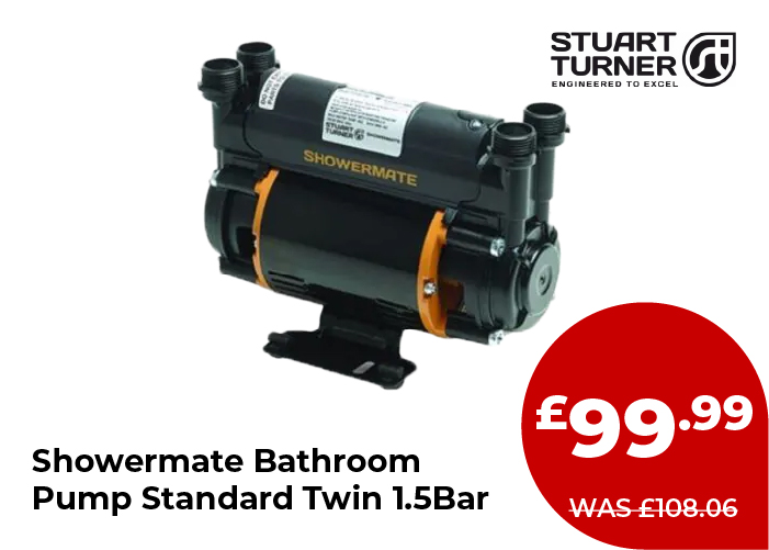 Showermate Bathroom Pump Standard Twin 1.5Bar