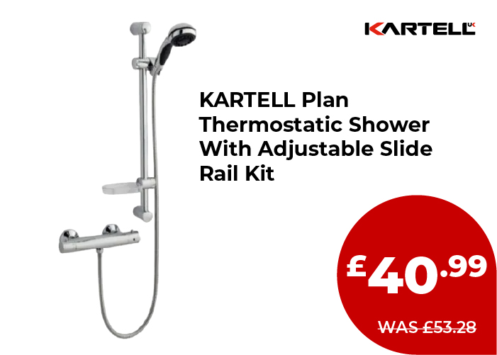 KARTELL Plan Thermostatic Shower With Adjustable Slide Rail Kit