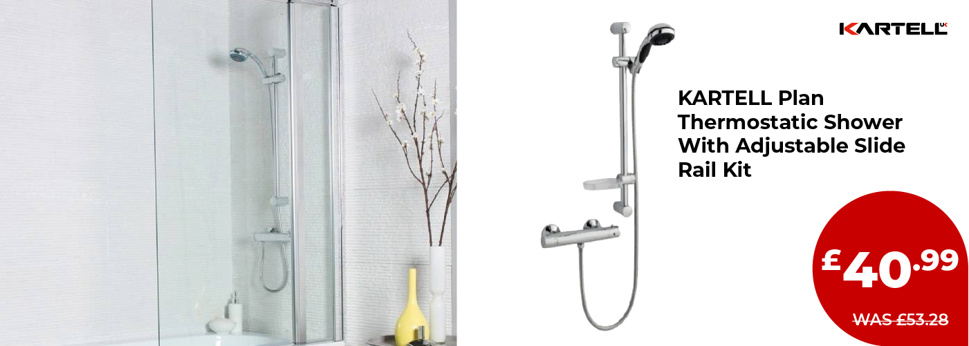 KARTELL Plan Thermostatic Shower With Adjustable Slide Rail Kit