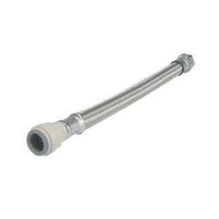 Flexible Braided Tap Connector To Speedfit 15mm x ¾ x 300mm
