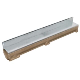 ACO RainDrain Channel & Brickslot With Offset Slotted Grating Galvanised Steel Polymer 118x173x1000mm