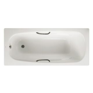 Roca Carla Steel Bath 2 Tap Hole 700x1500mm